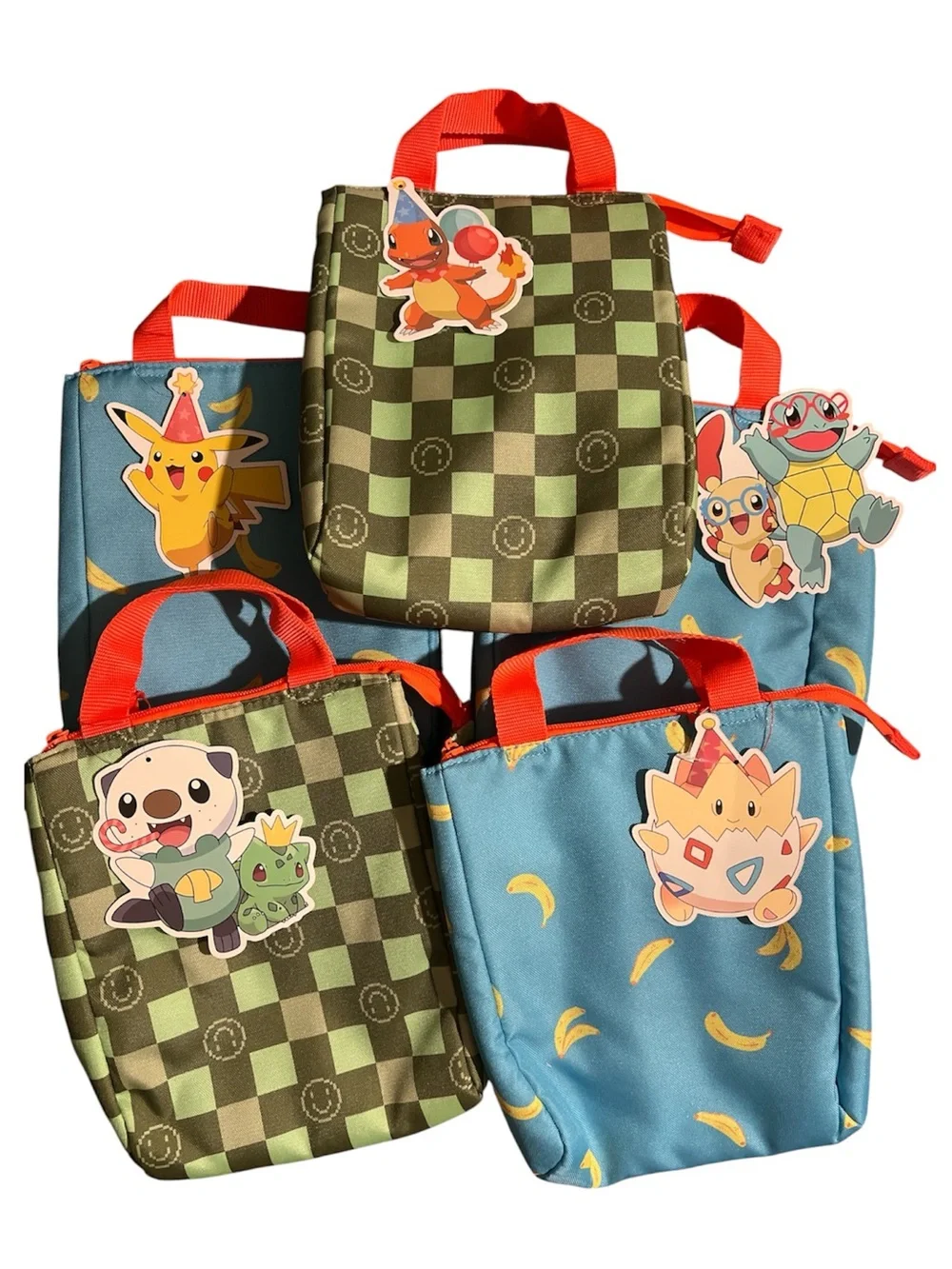 Pokemon Gift Lunch Tote Bags with Goodies Cards Bundle